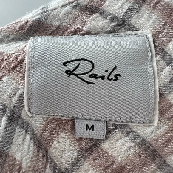 RAILS Brady Shirt Powder Steel Blush Button Down Long Sleeve Chest Pocket Sz M - Picture 7 of 10